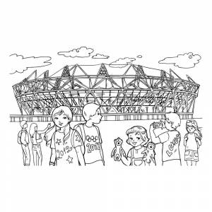 Раскраска Олимпийский стадион