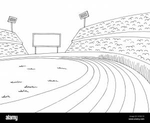 Стадион раскраска