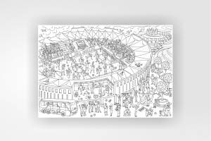 Раскраска ФК «Краснодар» в тубусе 102 х 70 см