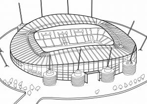 Стадион раскраска