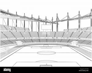 Футбольный стадион рисунок