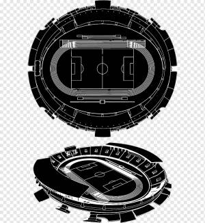 Футбольный стадион Иллюстрация, футбольный стадион фон, эмблема, фотография, монохромный png