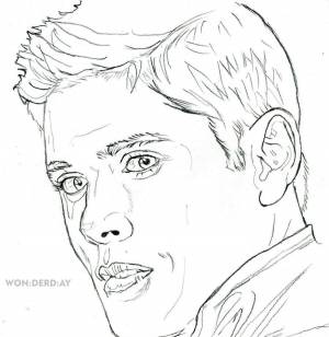 Раскраска Дин Винчестер