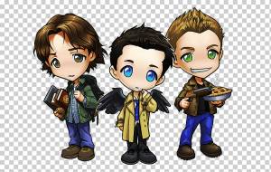 Дин Винчестер Сэм Винчестер Кастиэль Бобби Сингер Кроули, Чиби, ребенок, малыш, человек png