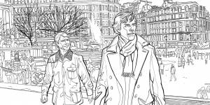 Шерлок раскраска
