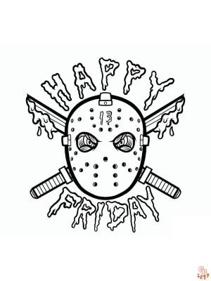 Раскраски Пятница, 13-е, которые можно   для детей и взрослых