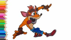 How to draw Crash Bandicoot