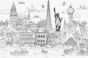Рисунок статуи свободы и статуя свободы