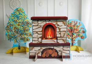 Театральная декорация двухсторонняя Камин