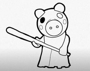 Раскраска роблокс пигги