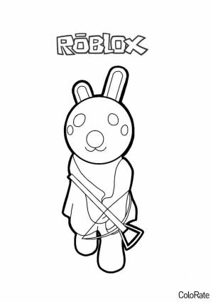 Раскраска Кролик из игры Пигги