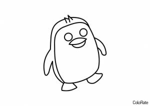 Раскраска Золотой пингвин