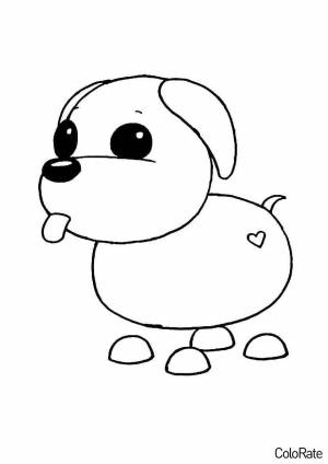 Раскраска Щеночек