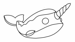 How to draw Narwhal Adopt Me Roblox