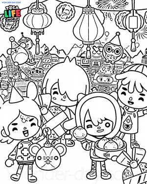 Toca Boca Life coloring pages