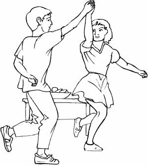 Раскраска Танцы