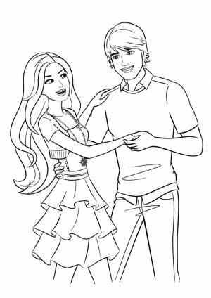 Раскраска Танцы с кеном