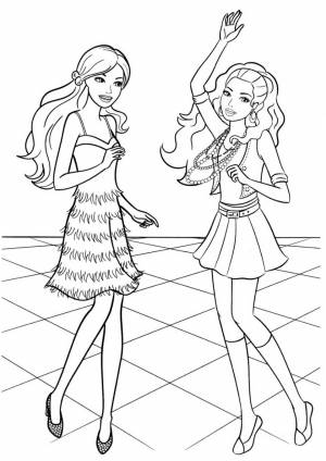 Раскраска Веселые танцы