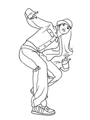 Танцы раскраска