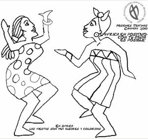 Танцы раскраска