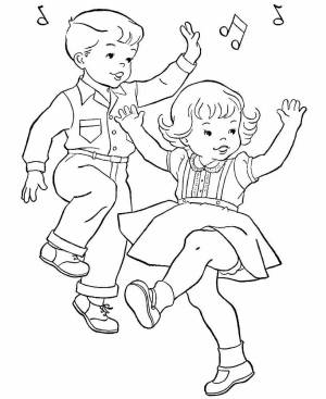 Раскраски Танцы для детей