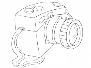 Раскраски Раскраска Фотоаппарат