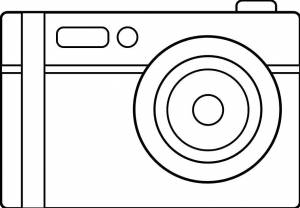 Раскраски фотоаппарат, Раскраска Современный фотоаппарат