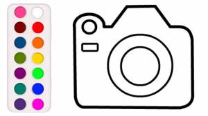 Раскраска для детей ФОТОАППАРАТ