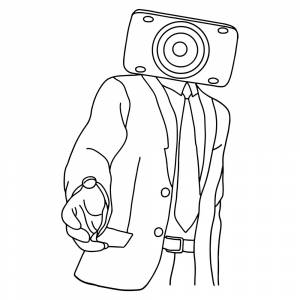 Раскраска Серый СпикерМен