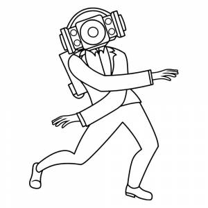 Раскраска СпикерВумен танцует