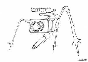 Раскраска Камерамен-паук