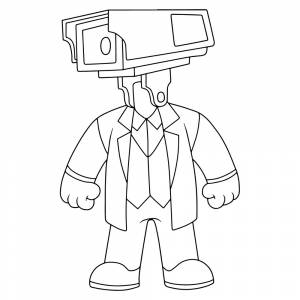 Раскраска КамераМен для малышей