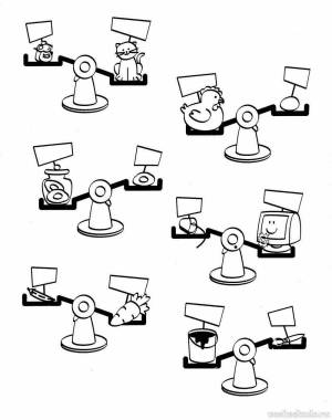 Раскраски Тяжелый легкий