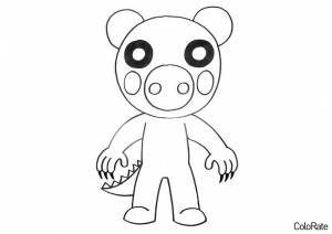 Раскраска роблокс пигги