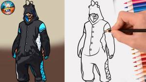 Как нарисовать Дино Ангелик из Фри Фаер