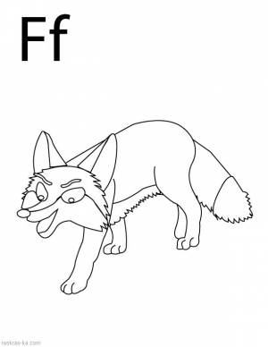 Раскраски краски, Раскраска Раскраски Буквы и цифры Английский алфавит Буква Ff буквы