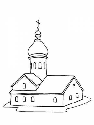 Раскраска Храм  картинку для мальчиков