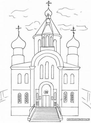 Раскраски Храм для детей