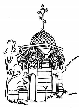 Раскраски Раскраска Церковь церковь