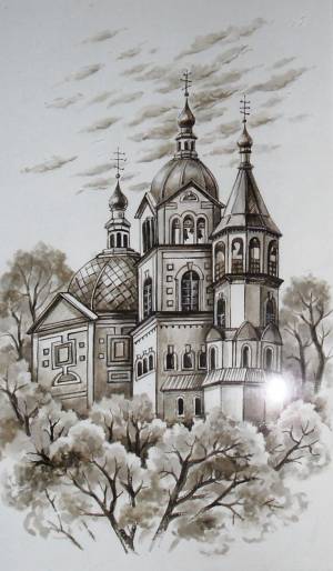 Православный храм рисунок 61