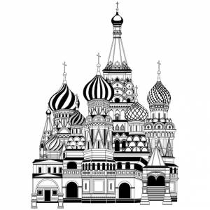 Силуэт собора вася блаженного