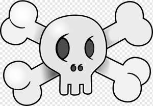 Череп Мультяшный, Skull Line Art, белый, текст, монохромный png