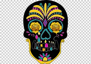 Calavera Взрослый Раскраска Сахарный череп Раскраска День мертвых, Suger Skull, игра, взрослый, цвет png