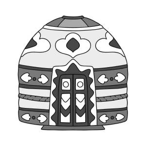 Раскраски Юрта для детей 5 6 лет