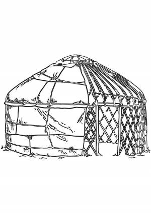 Раскраска юрта