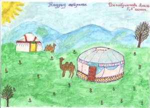 Юрта рисунок раскраска