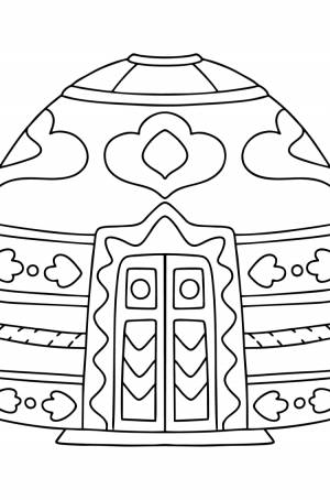Юрта раскраска
