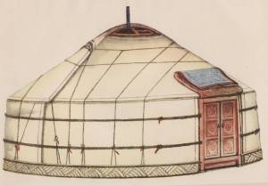 Юрта поэтапное рисование