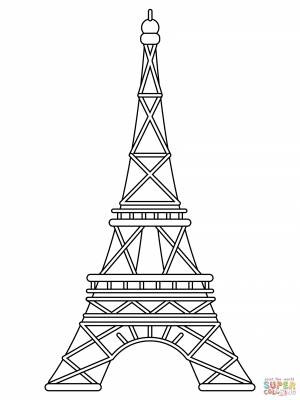 Раскраска Эйфелева башня