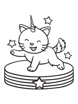 Раскраски Кот Единорог